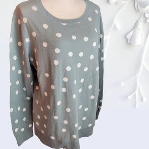 LOFT Polka-Dot Sweater XL